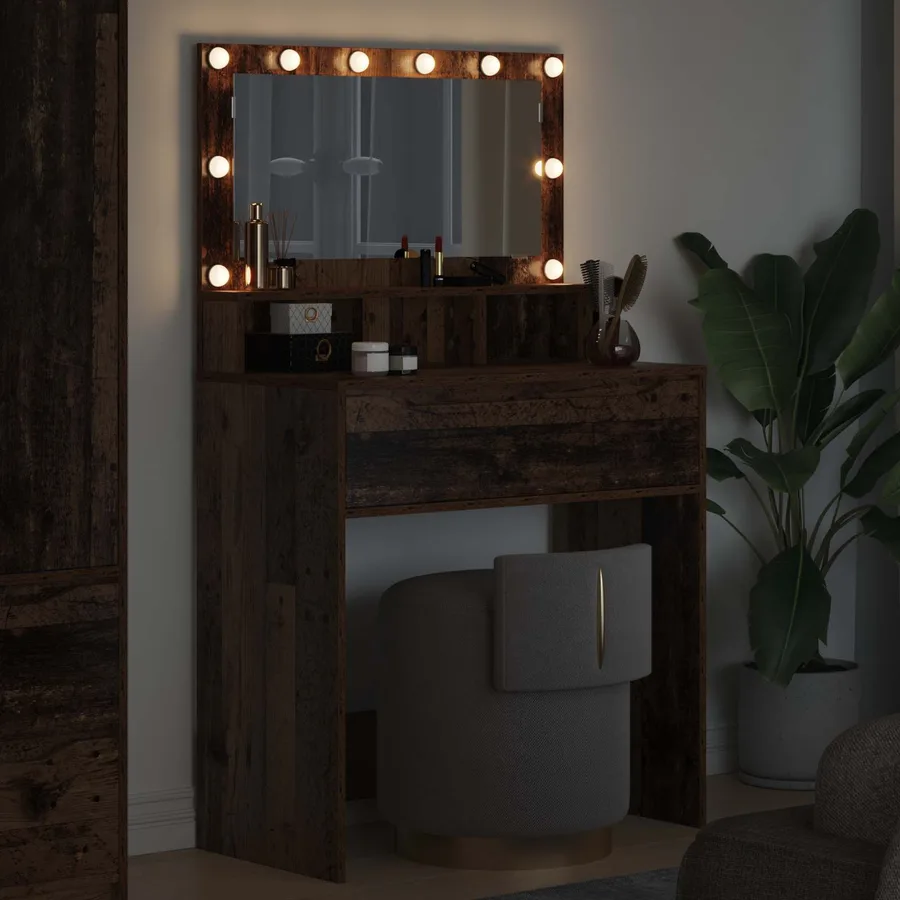 Tables de maquillage pour chambre avec tiroir Bois Ancien - 4