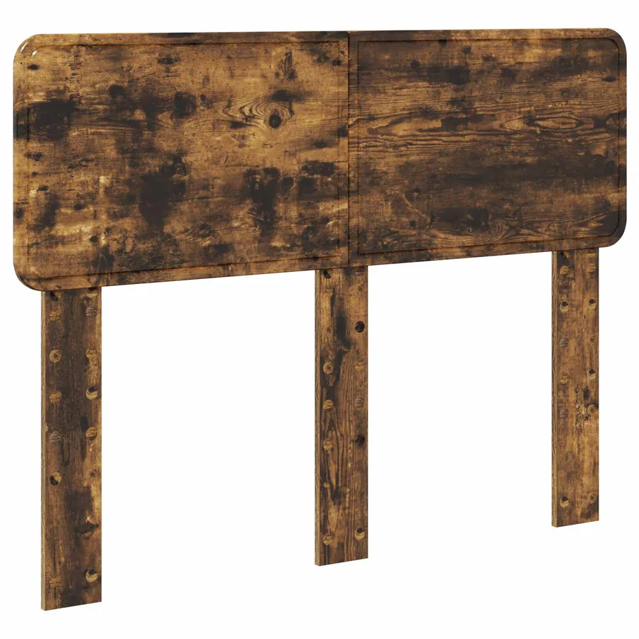 Cadre de lit Chêne fumé 135 x 190 cm Pin massif - 6