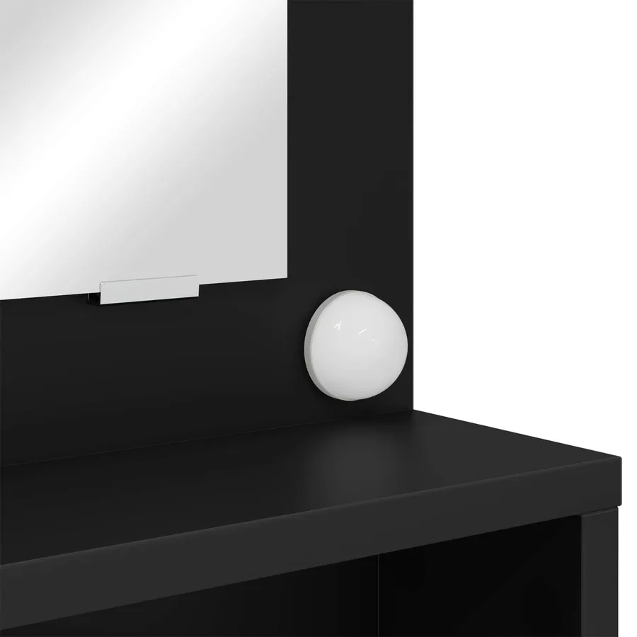 Tables de maquillage pour chambre Noir 80 x 39,6 x 135 cm - 11