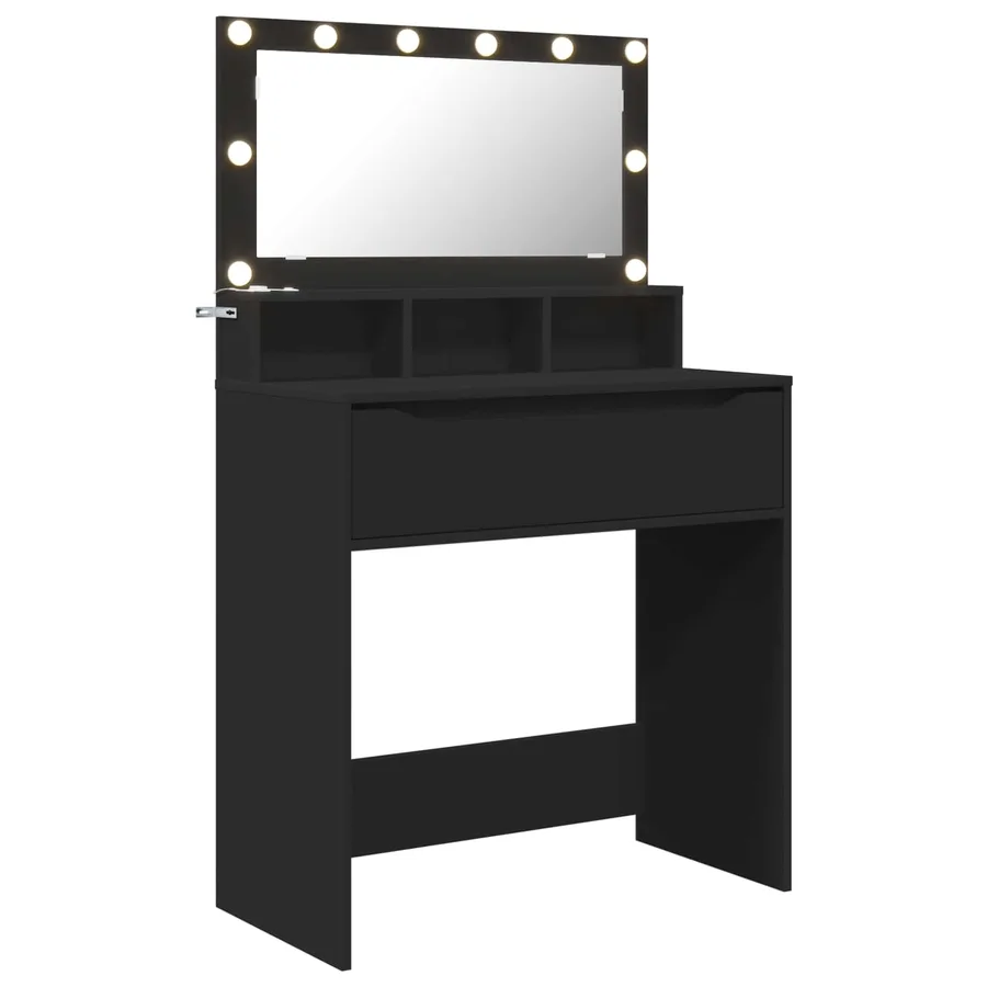 Tables de maquillage pour chambre Noir 80 x 39,6 x 135 cm - 2
