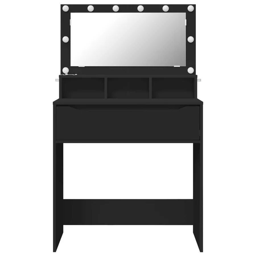 Tables de maquillage pour chambre Noir 80 x 39,6 x 135 cm - 6