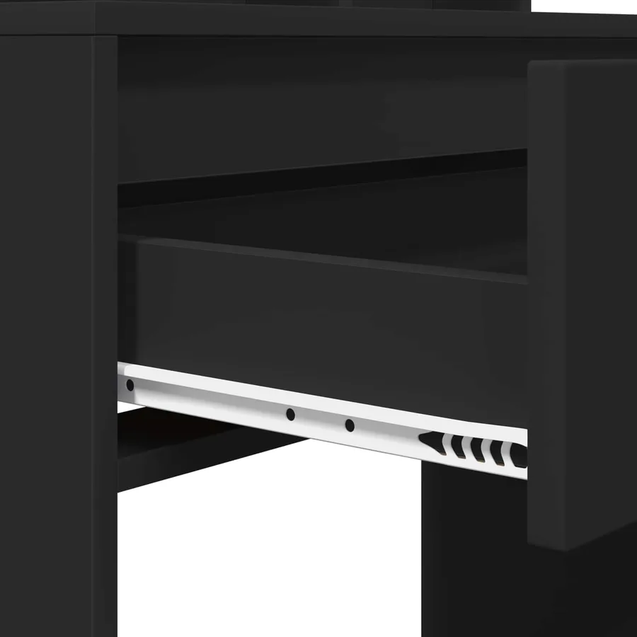 Tables de maquillage pour chambre Noir 80 x 39,6 x 135 cm - 9