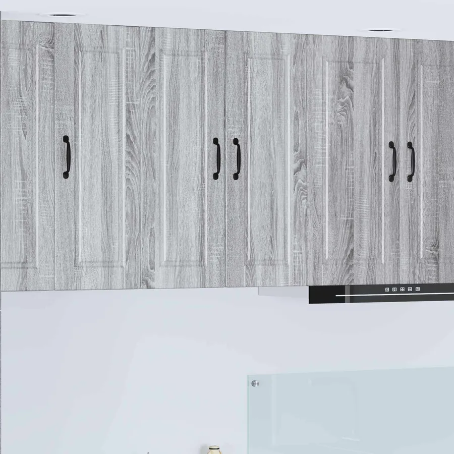Meuble mural PORTO Gris Sonoma 60 x 31 x 80 cm
