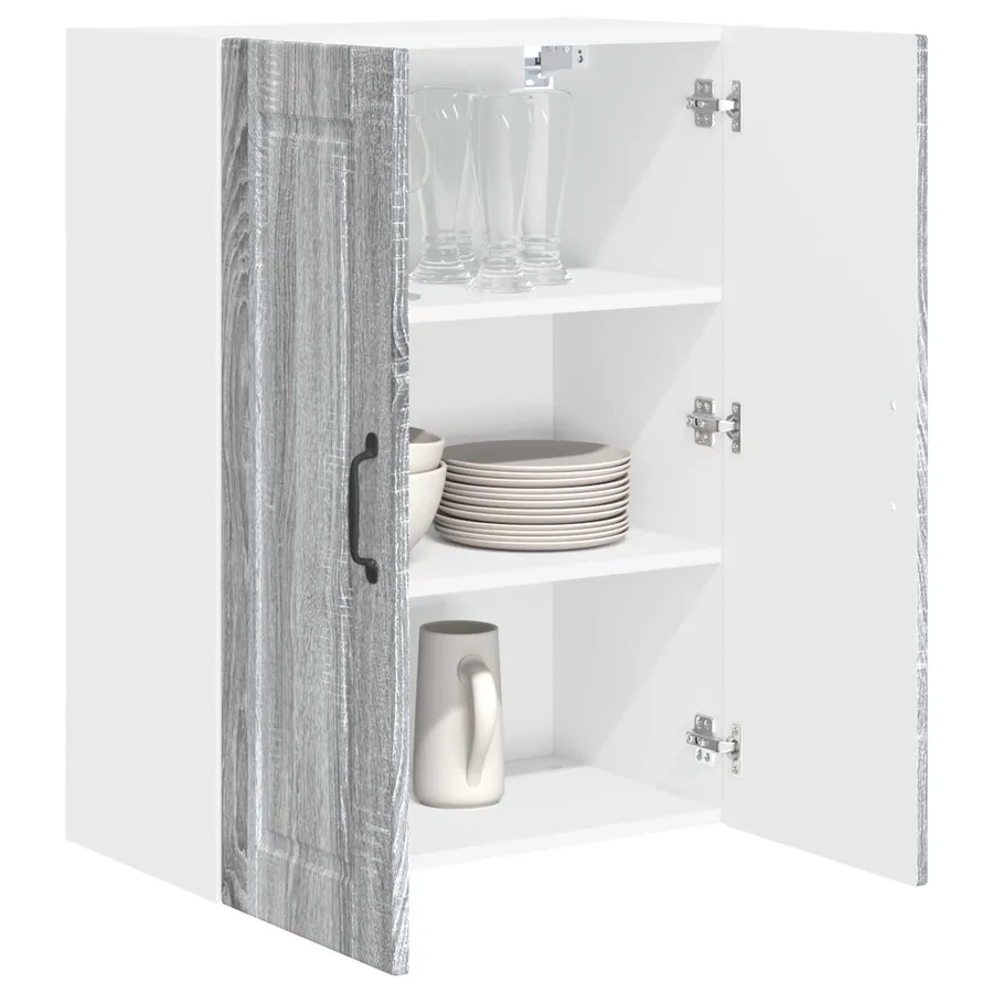 Meuble mural PORTO Gris Sonoma 60 x 31 x 80 cm - 3
