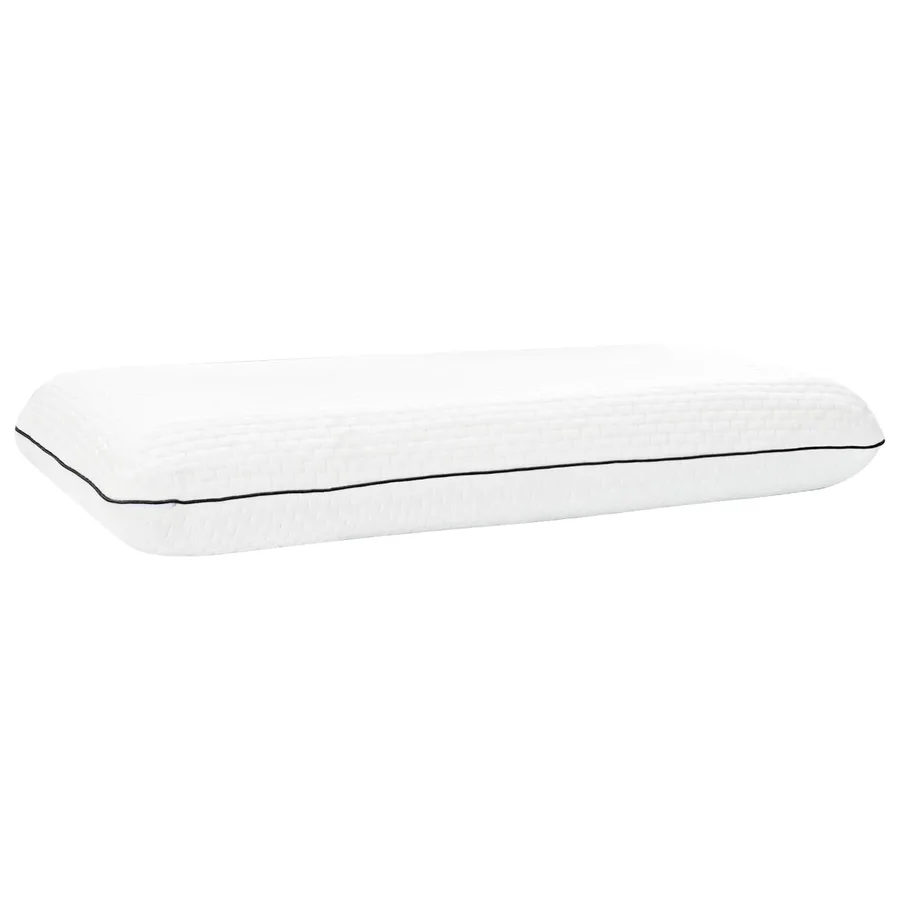 Coussin de sommeil Uni Blanc 70 x 35 x 10 cm Mousse de Gel - 2