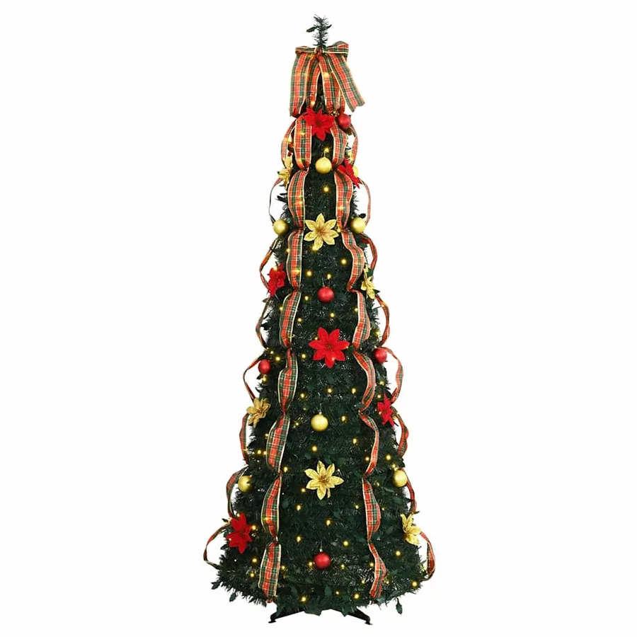 Sapin de Noël artificiel avec 150 LED Vert 185 cm PVC - 3