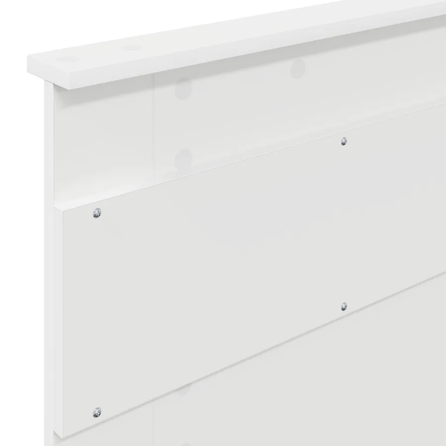 Cadre de lit Blanc 100 x 200 cm Bois de pin massif - 11