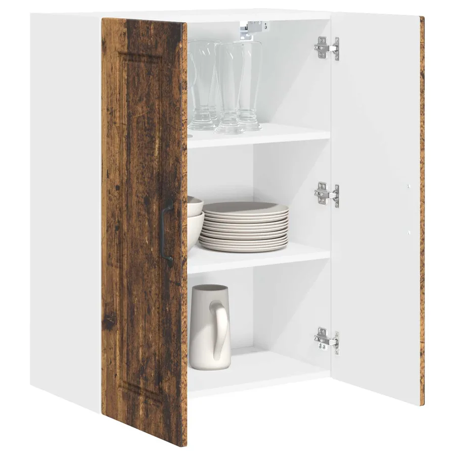 Meuble mural PORTO Bois ancien 60 x 31 x 80 cm - 3