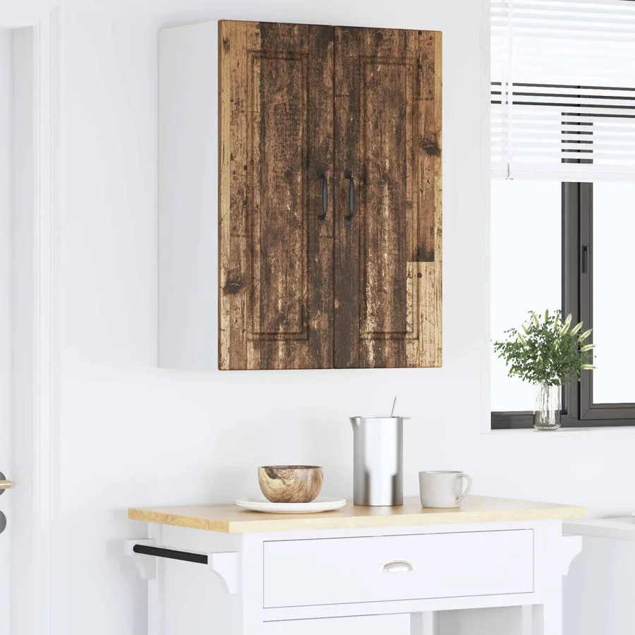 Meuble mural PORTO Bois ancien 60 x 31 x 80 cm - 4