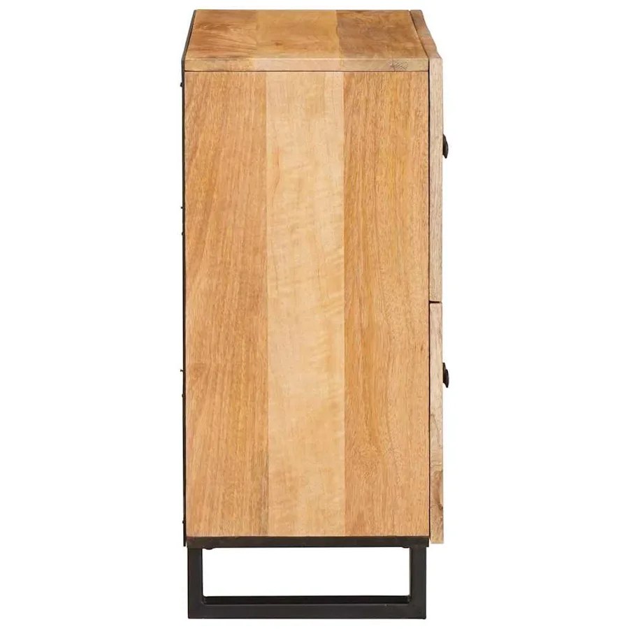 Buffet avec porte Marron 60 x 33 x 75 cm Bois de mangue massif - 4