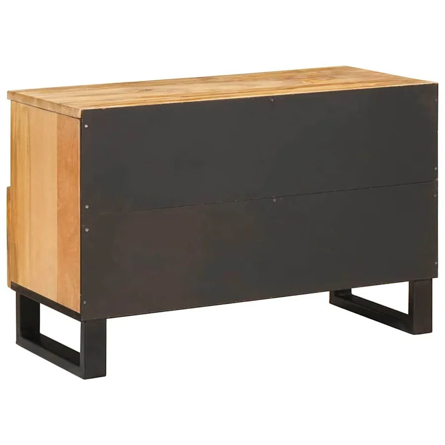 Meuble TV Marron 70 x 33 x 46 cm Bois de mangue massif - 5