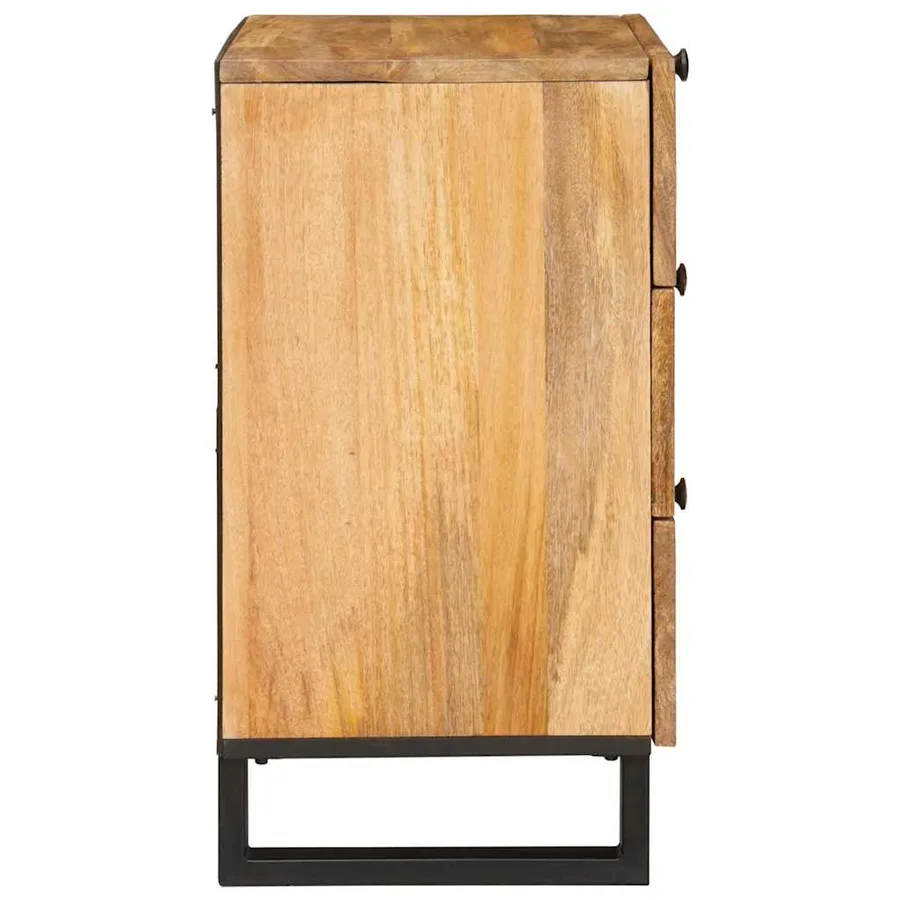 Cabinet de chevet Naturel 50 x 33 x 62 cm Bois de mangue massif - 4