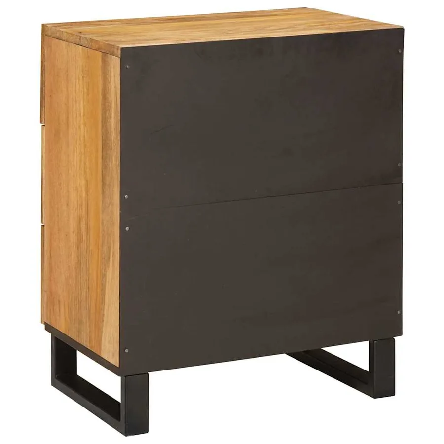 Cabinet de chevet Naturel 50 x 33 x 62 cm Bois de mangue massif - 5