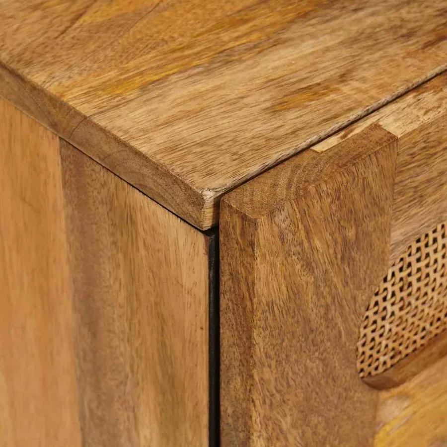Cabinet de chevet Naturel 50 x 33 x 62 cm Bois de mangue massif - 6
