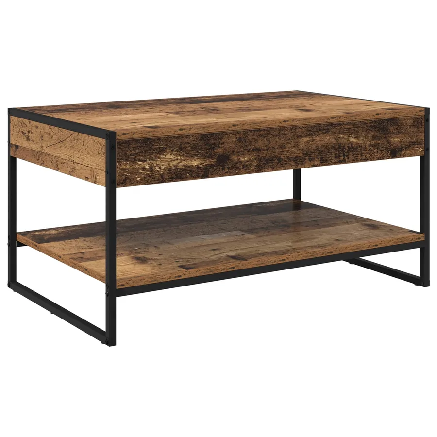 Table basse Bois Ancien 80 x 50 x 40 cm Bois d'ingénierie - 7