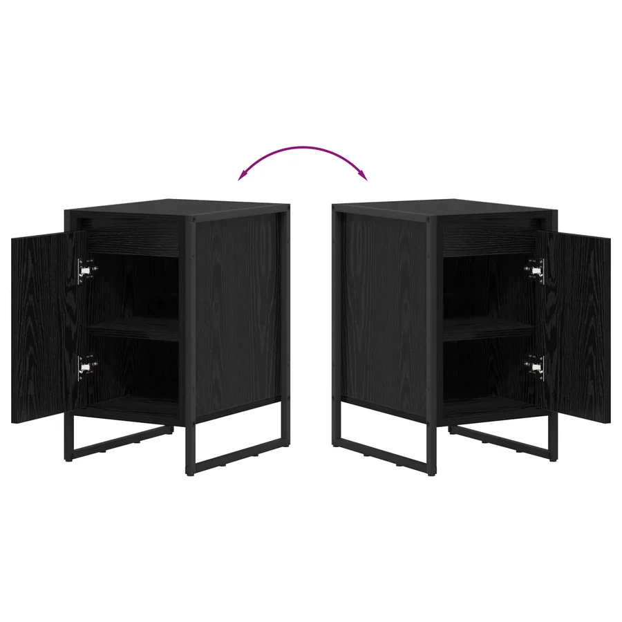 Table de chevet 2 pcs Chêne noir 39,5 x 30 x 50 cm - 12