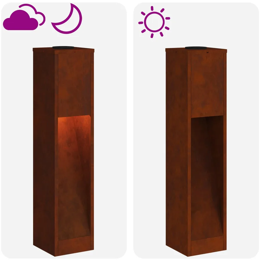 Lumière de Chemin LED Solaire 2 pcs Blanc chaud 18 x 18 x 80 cm - 16
