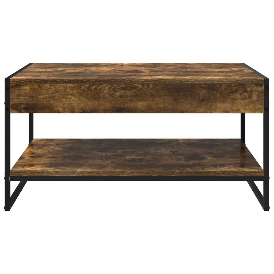 Table basse Chêne Fumé 80 x 50 x 40 cm Bois d'ingénierie - 5
