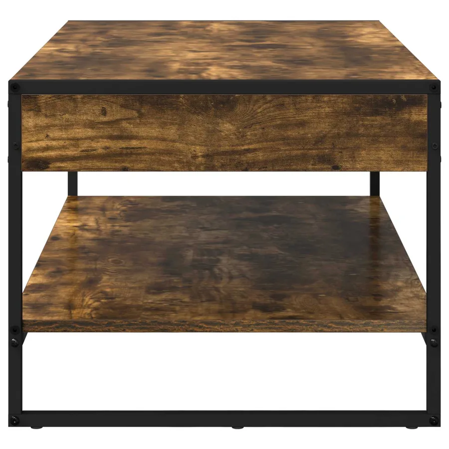 Table basse Chêne Fumé 80 x 50 x 40 cm Bois d'ingénierie - 6