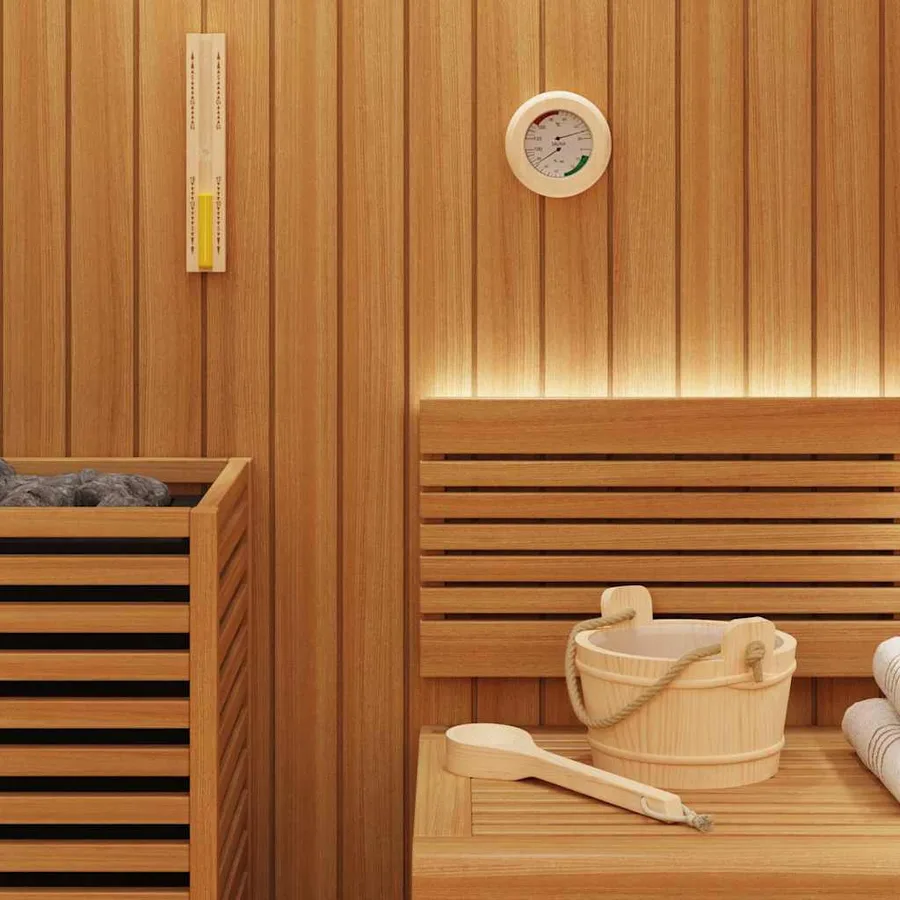 Ensemble d'accessoires de sauna 4 pcs Marron - 3
