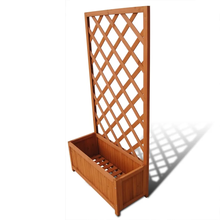 Jardinière en treillis 70 x 30 x 135 cm