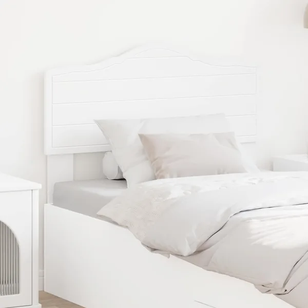 Tête de lit Blanc Bois d'ingénierie