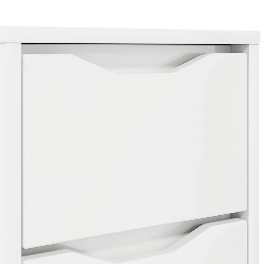 Table de chevet avec tiroir Blanc brillant 30,5 x 30 x 43 cm - 10