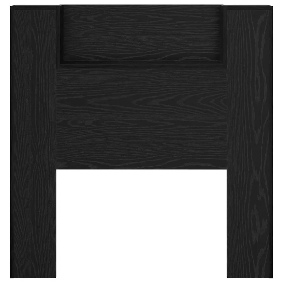 Tête de lit de rangement avec LED Chêne noir Bois d'ingénierie - 6
