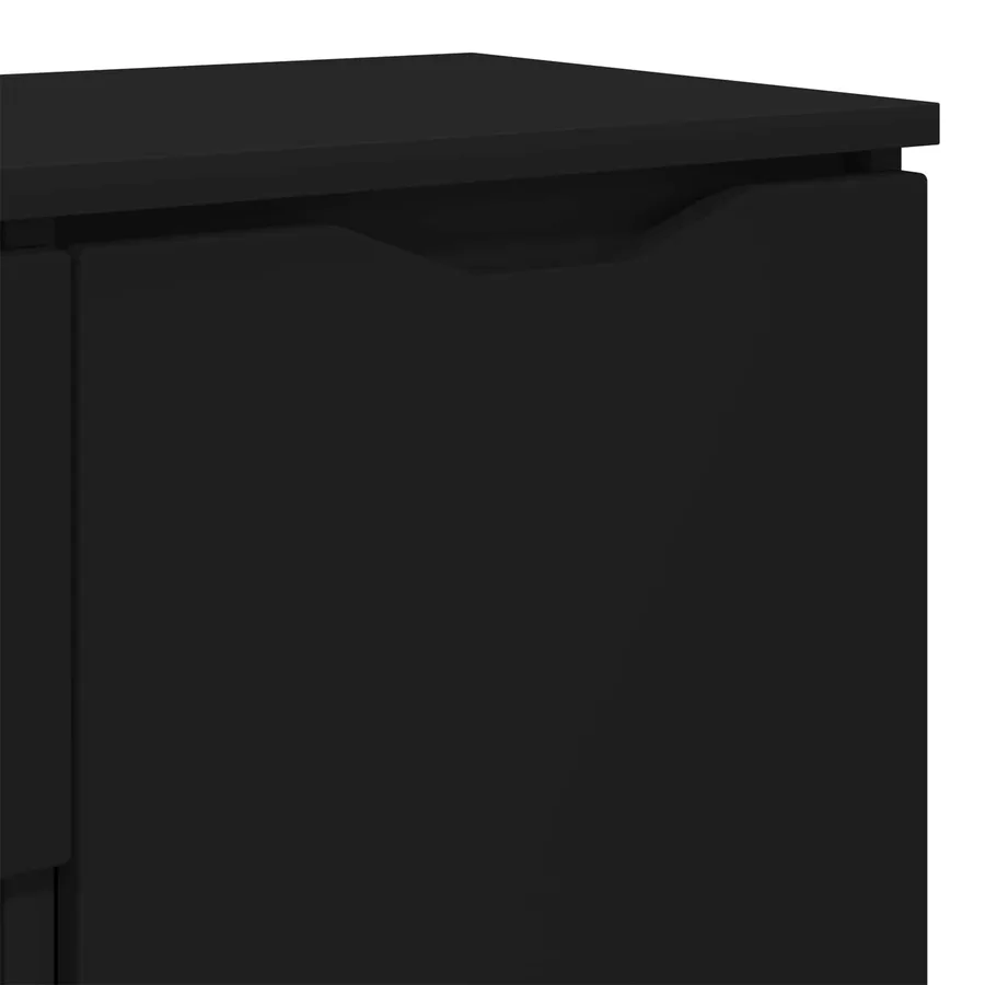 Buffet avec tiroir Noir 100 x 30 x 65,6 Bois d'ingénierie - 11