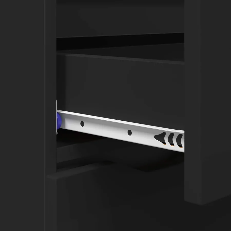 Buffet avec tiroir Noir 100 x 30 x 65,6 Bois d'ingénierie - 8