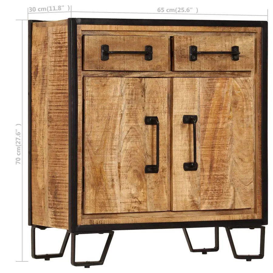 Buffet 65x30x70 cm Bois de manguier massif - 9