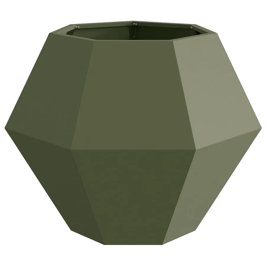 Jardinière 2 pc Vert olive 75 x 75 x 60 cm Acier - 6
