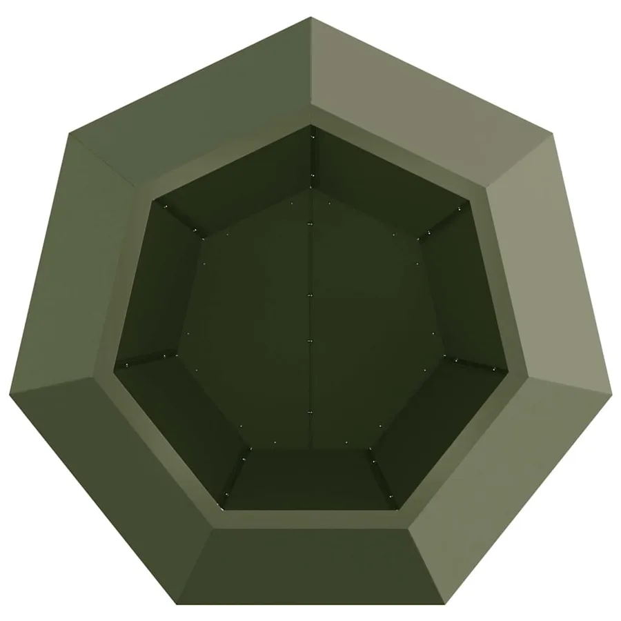 Jardinière 2 pc Vert olive 75 x 75 x 60 cm Acier - 7