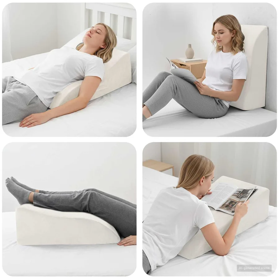 Coussin pour les jambes Blanc 68 x 41 x 24 cm Mousse PU