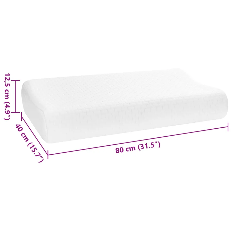 Coussin de sommeil Uni Blanc 80 x 40 x 12,5 cm - 10