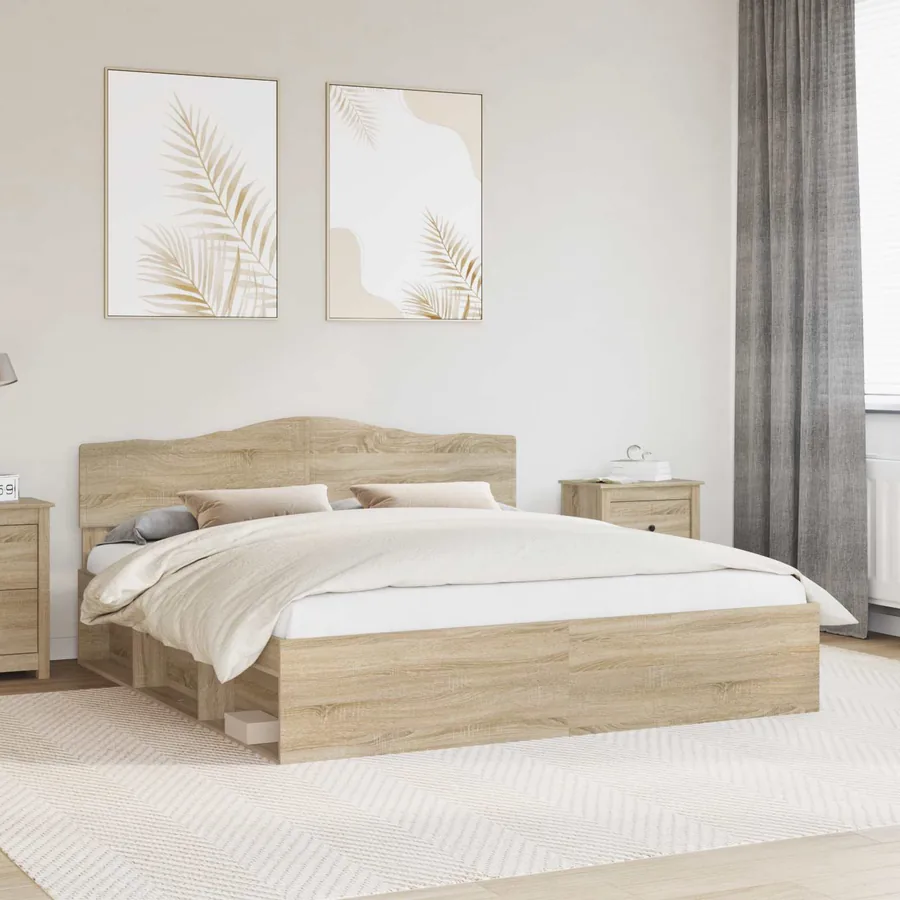 Cadre de lit Sonoma 180 x 200 cm Bois de pin massif