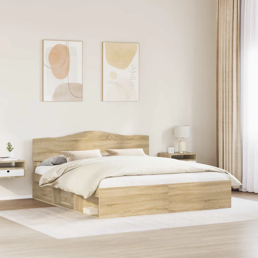 Cadre de lit Sonoma 180 x 200 cm Bois de pin massif - 3