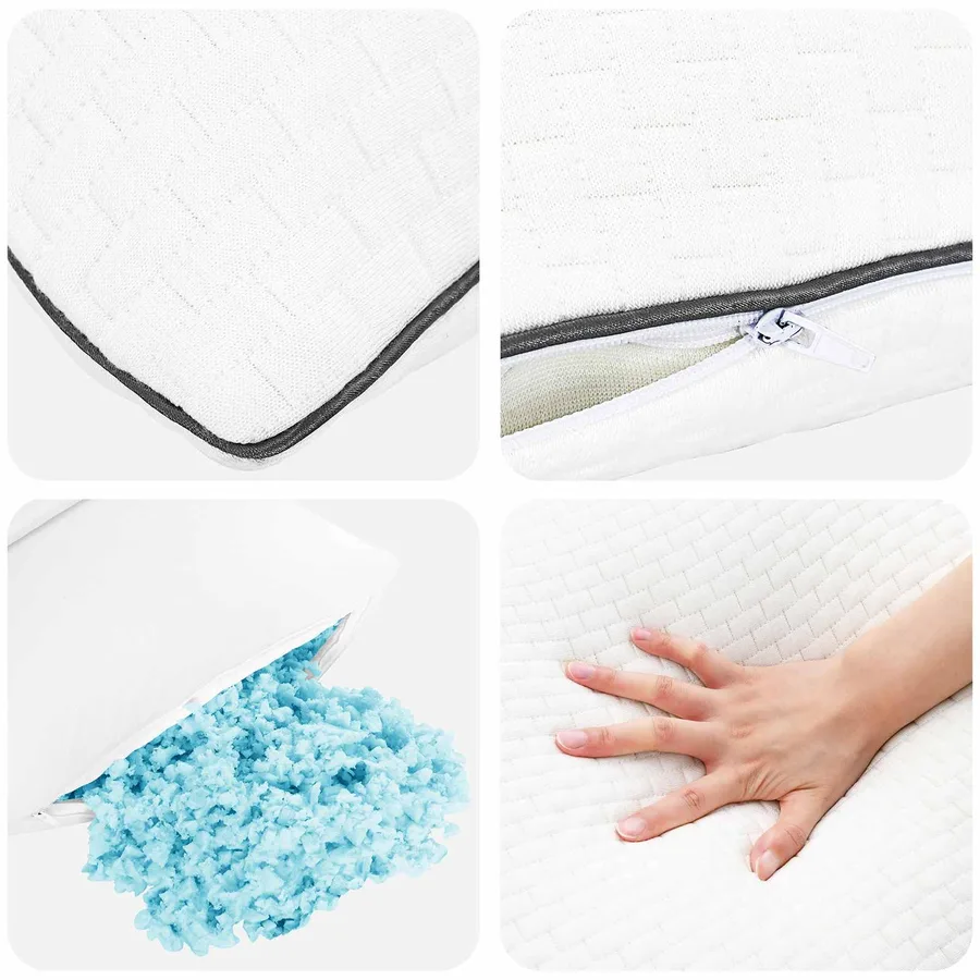 Oreiller Shread Blanc 60 x 40 x 14,5 cm - 5