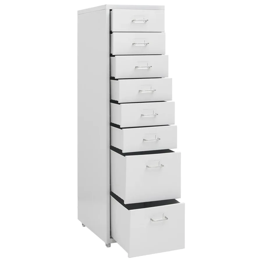 Classeur mobile Gris 28x41x109 cm Métal - 5