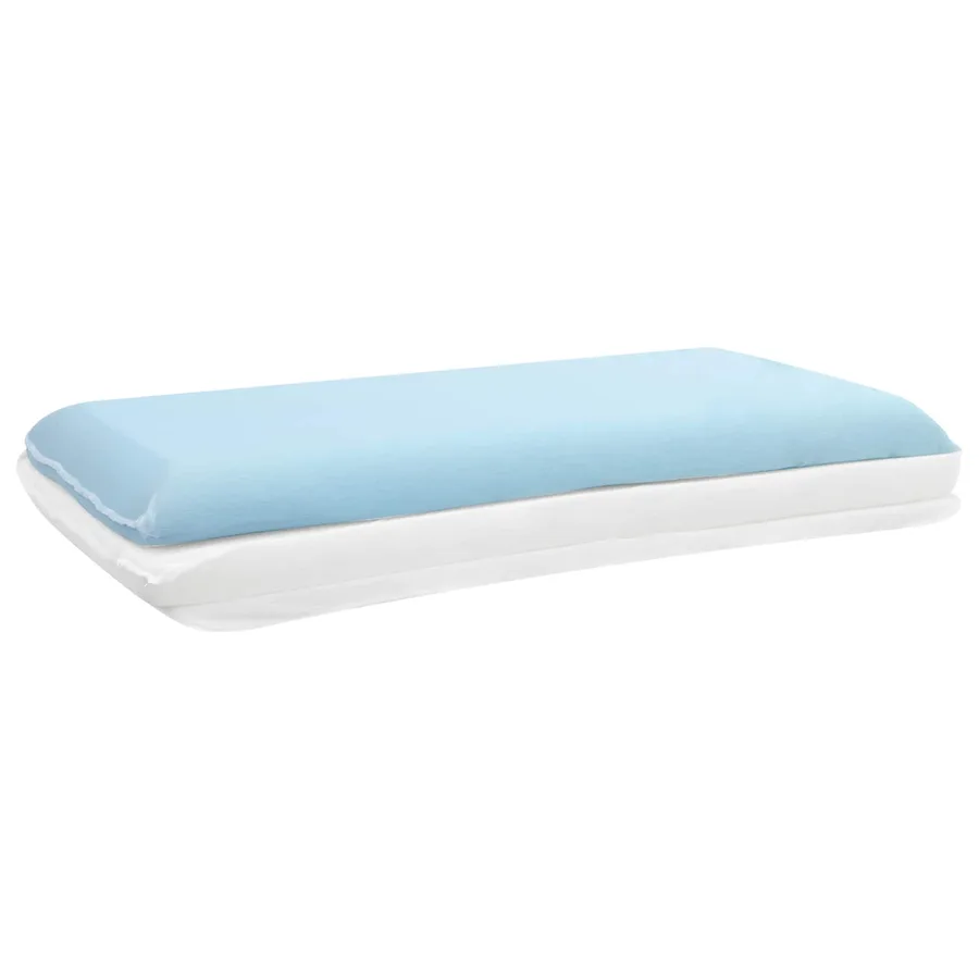 Coussin de sommeil Uni Blanc 30 x 50 x 9 cm Mousse de Gel - 3