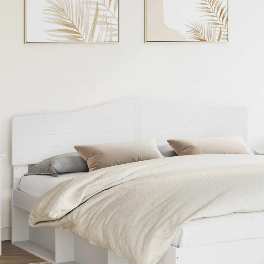 Tête de lit Blanc Bois d'ingénierie