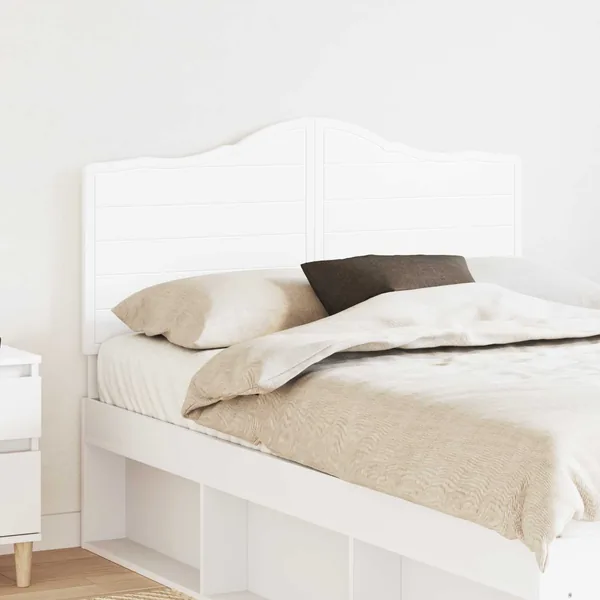 Tête de lit Blanc Bois d'ingénierie