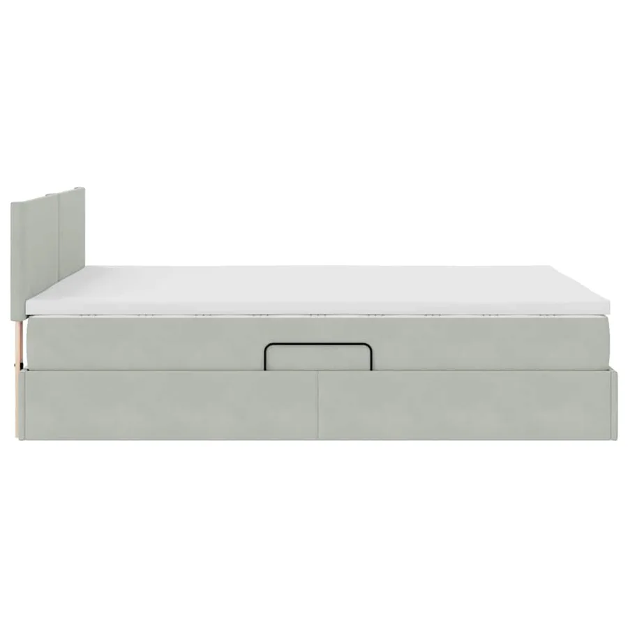 Lit de rangement LED avec matelas Gris clair 140 x 200 cm - 11