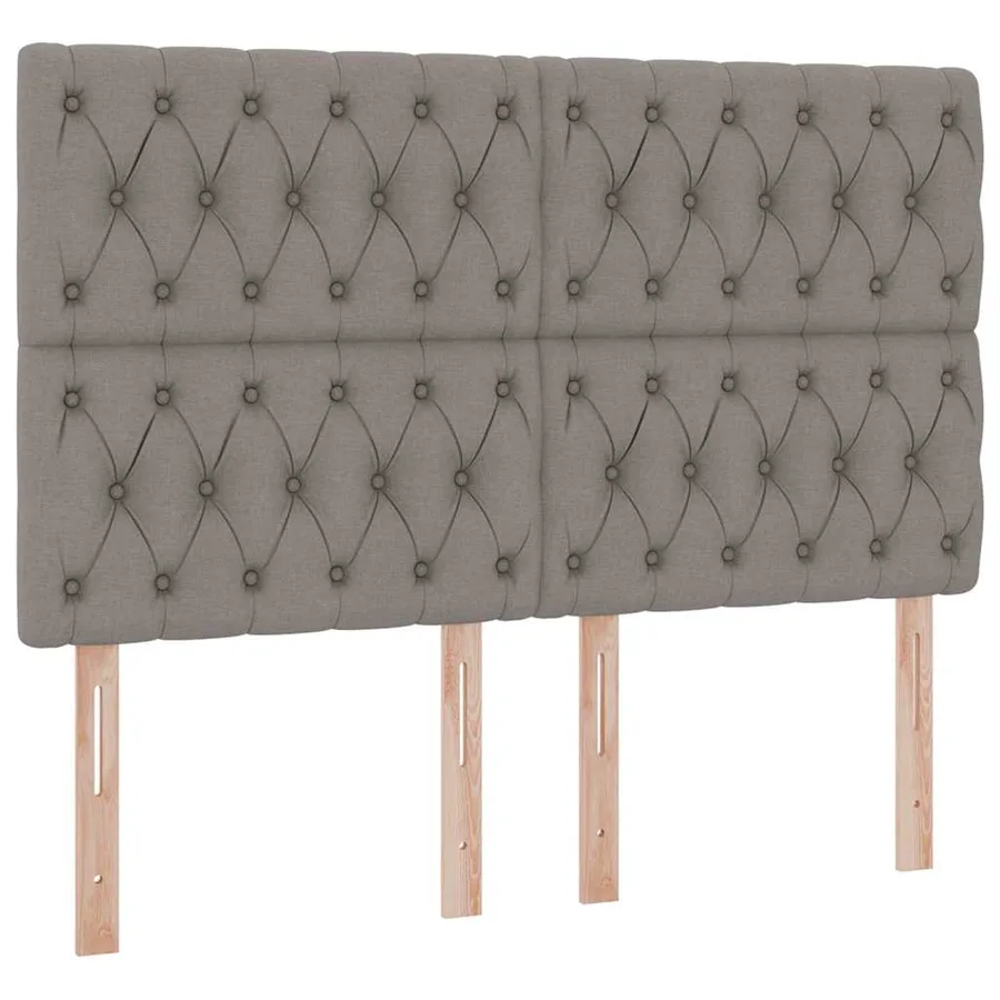 Lit avec rangement et matelas Taupe 140 x 200 cm tissu - 9
