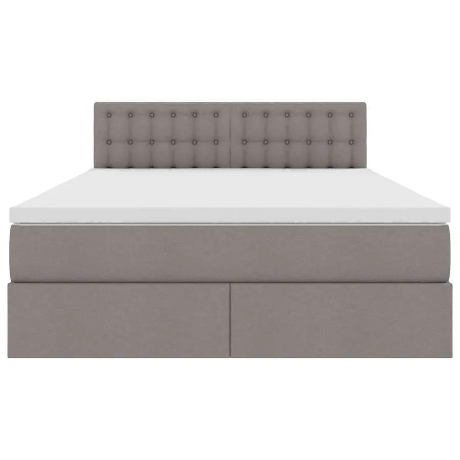 Lit avec rangement et matelas avec matelas Taupe 140 x 200 cm - 7