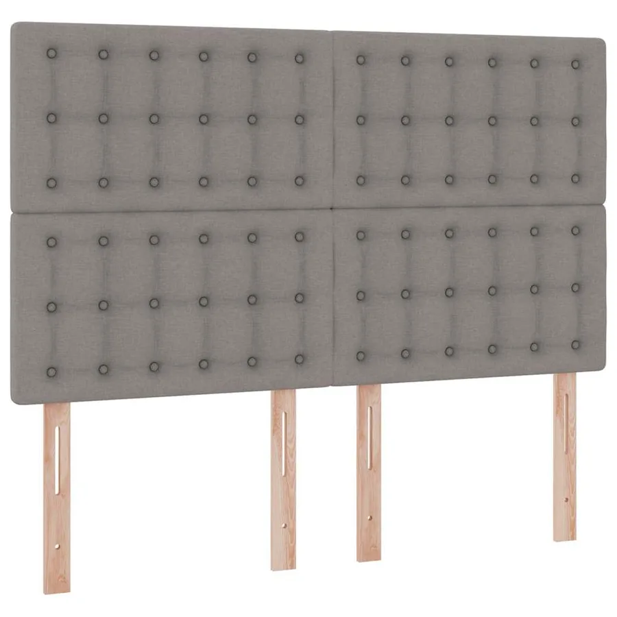 Lit de rangement LED avec matelas Taupe 140 x 200 cm Tissu - 10