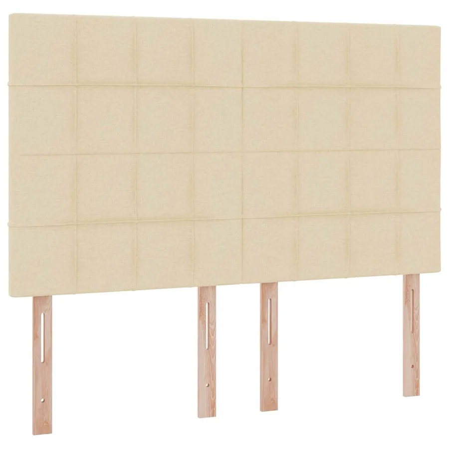 Lit de rangement LED avec matelas Crème 140 x 200 cm Tissu - 8