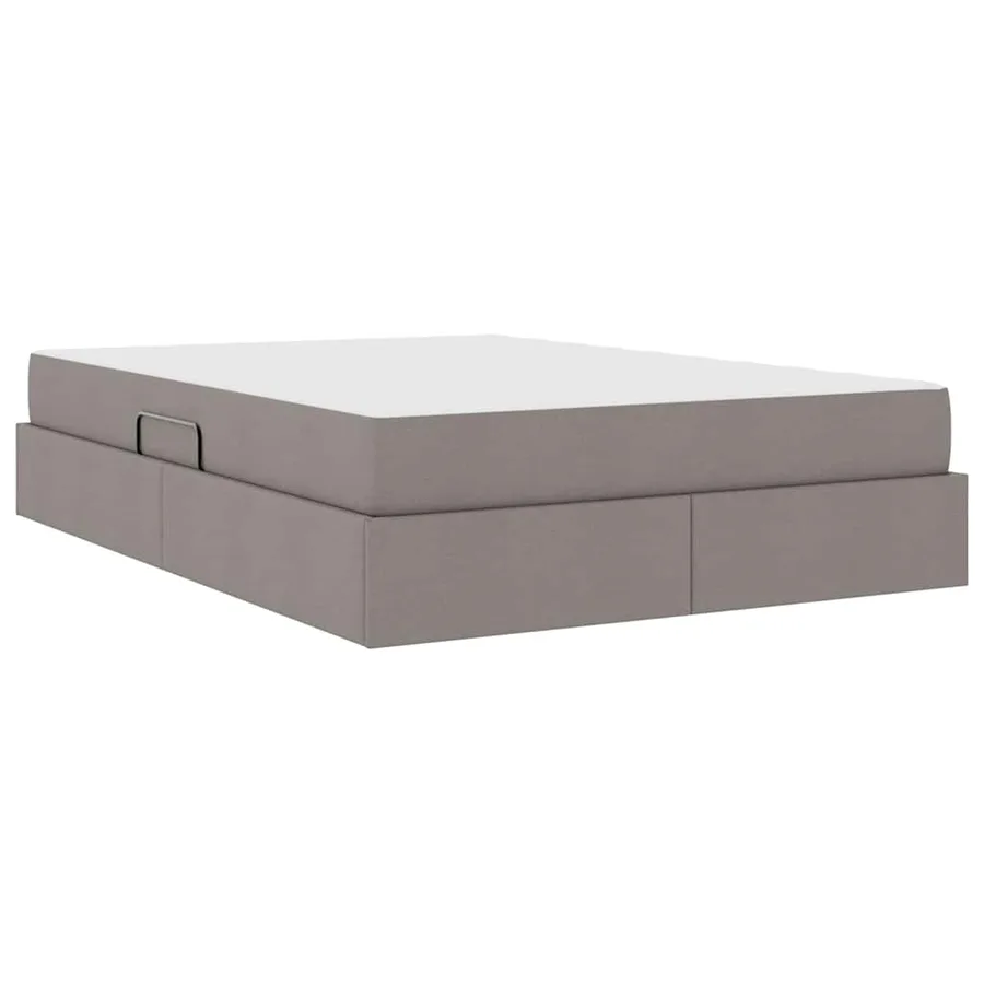 Lit avec rangement et matelas Taupe 140 x 200 cm Polyester - 10