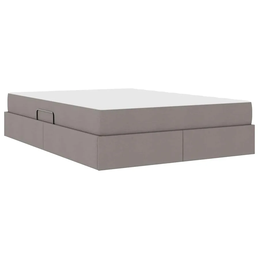 Lit avec rangement et matelas Taupe 140 x 200 cm Polyester - 5