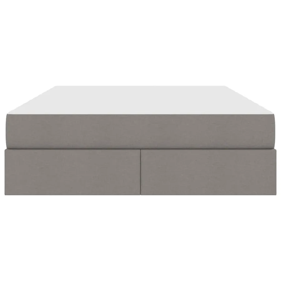 Lit avec rangement et matelas Taupe 140 x 200 cm Polyester - 7